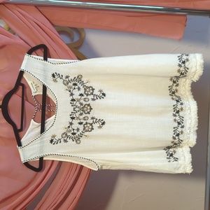 Max Studio 100% Cotton Embroidered Tank